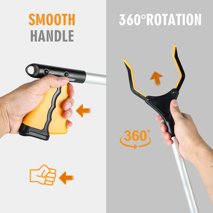81cm Grabber for Seniors – Folding Grabber with Magnetic Grabber Arm – 360° Rotatable Garbage Picker Grabber – Non-Slip Rubber Grabber – Ergonomic Grabber for Seniors
