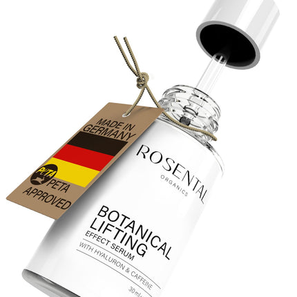 ROSENTAL ORGANICS Natural Botanical Lifting Effect Serum with Hyaluronic Acid and Caffeine Anti-Wrinkle Facial Care - Hyaluronic Acid Facial Serum - Moisturizing Serum - Anti-Aging Natural Cosmetics (30ml)