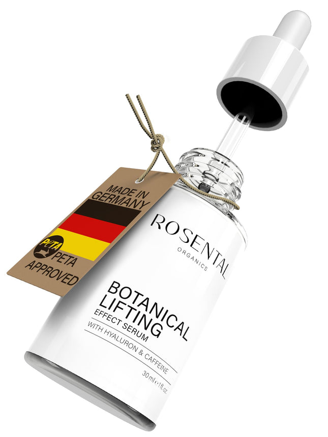 ROSENTAL ORGANICS Natural Botanical Lifting Effect Serum with Hyaluronic Acid and Caffeine Anti-Wrinkle Facial Care - Hyaluronic Acid Facial Serum - Moisturizing Serum - Anti-Aging Natural Cosmetics (30ml)
