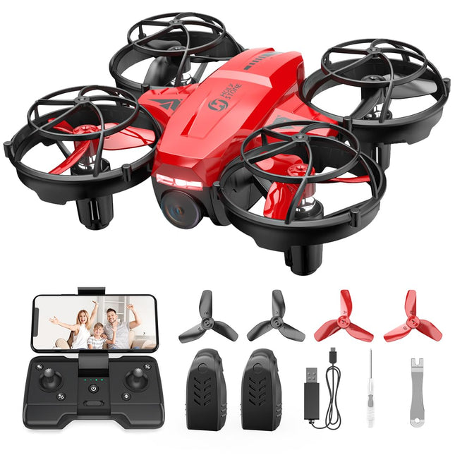 Holy Stone HS420 Mini Drone with HD 1080P Adjustable Camera, with 2 Control Modes, Emergency Stop, Orbiting, 360° Flip, Headless Mode, 2 Speeds, Gift for Beginners Children, co