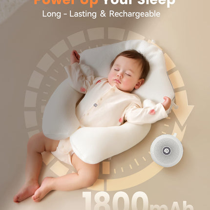 Dreamegg White Noise Machine - D11Max Sleep Aid for Babies and Adults, Portable White Noise Machine for Baby USB, White Noise Sound Machine with Super Battery, 21 Soothing Sounds, Sound Machine