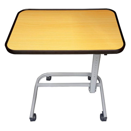 FabaCare RMF side table, height-adjustable bedside table on casters, very stable, table for bed with incline, foldable, angle adjustable, brown
