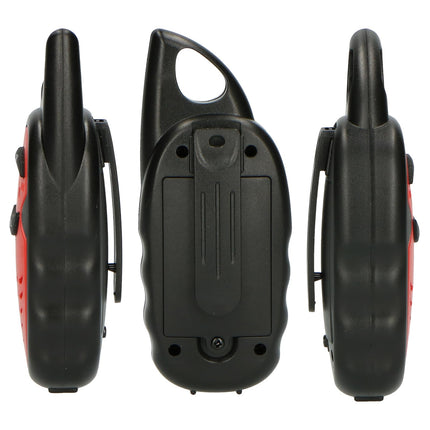 Alecto FR-05 - Walkie Talkie for Kids - 3-kilometer Range - 3 Channels - 2 Radios - Up to 35 Hours Standby - Red/Black