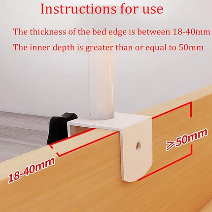 nonotse Bed Rail for Elderly Adults, Safety Bed Handle Bed Grab Bars Standing Aid for Seniors, Sturdy Metal Guard Assist Handle Safety Railing Handicap Fall Protection, 40cm*80cm