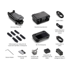 DJI Mavic 3E Worry-Free Basic Combo - Camera drone with 4/3 CMOS wide-angle camera, mechanical shutter, 56x hybrid zoom, 39 min flight time, centimeter-precise positioning, C2