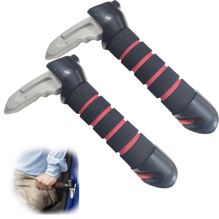 Car exit aid, 2 pieces car entry aid, 3 in 1 multifunctional car grab bar, window breaker, seat belt cutter, support handle car exit aid for seniors, disabled people, pregnant women