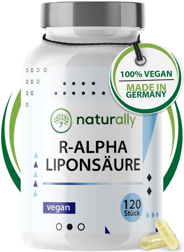 naturally R Alpha Lipoic Acid Capsules [120 Capsules] – 300 mg high-dose, vegan, Made in Germany