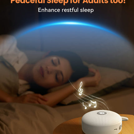 Dreamegg White Noise Machine - D11Max Sleep Aid for Babies and Adults, Portable White Noise Machine for Baby USB, White Noise Sound Machine with Super Battery, 21 Soothing Sounds, Sound Machine