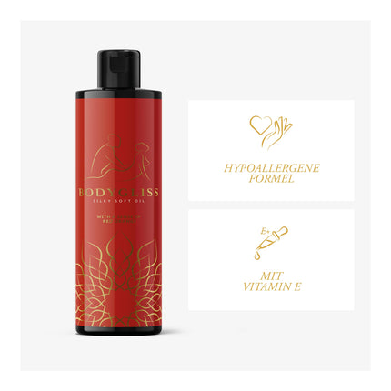 BodyGliss - 2-in-1 massage oil and silicone-based lubricant - 150 ml (Blood Orange)