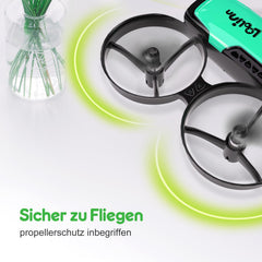 Loolinn | Drone with Camera as a Gift for Kids - Mini Drone Remote Controlled with Video &amp; Photos/Adjustable Camera/Two Batteries/C0 Certified (Gift for Boys and Girls)
