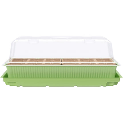 WELLGRO Mini Greenhouse for 24 plants - approx. 27x19x10 cm (LxWxH) per indoor greenhouse, green/transparent, plastic/cellulose - quantity selectable, quantity: 2 pieces