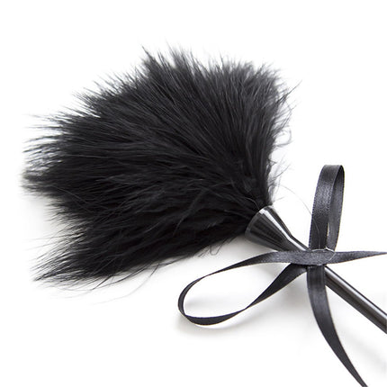 Feather tickler 2-in-1 with whip - Sex toy feather flirting feather tickler paddle crop soft whip SM fetish sex toy for extreme BDSMS bondage set
