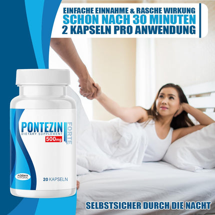 🆄🅽🆂🅴🆁 𝗧𝗜𝗣𝗣: Adema Natural - Pontezin V2 Capsules - Instant Effect - Extra Strong Effective Capsules for the Active Man - Better Performance - Natural Ingredients - 500 mg - 20 Capsules