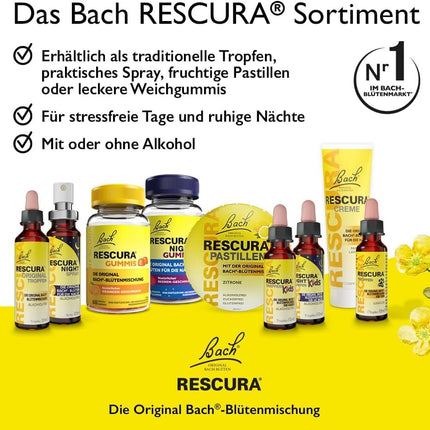 Original Bach RESCURA Drops alcohol-free: (formerly Rescue) Bach flower mixture, 20ml