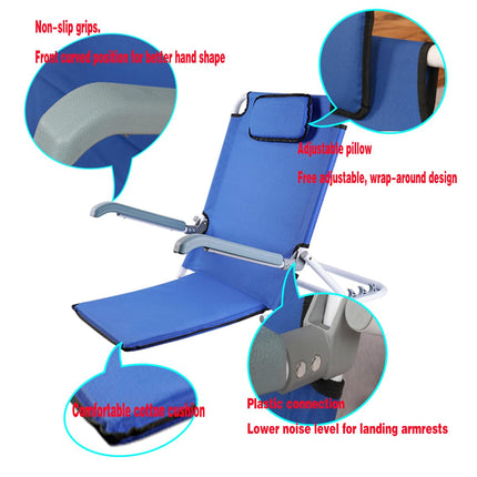 XIUXLI Bed Backrest Support Bed Adjustable Backrest Seat Chair Reading Seat Chair 5 Degree Comfortable Chair Travel Beach Bed Wedge Pillow Gaming Chair for Elderly
