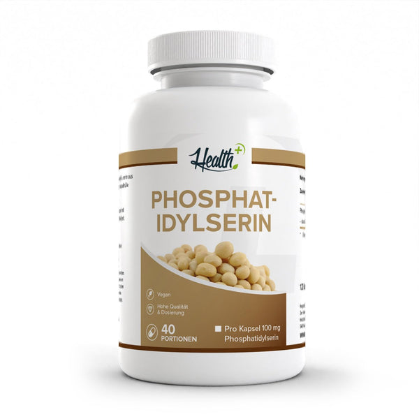 Zec+ Nutrition Health+ Phosphatidylserine - 120 capsules with 100 mg phosphatidylserine per capsule, from soy, for concentration and memory, Made in Germany