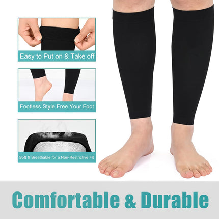 Evolyline Calf Medical Compression Stockings Women &amp; Men 20-30 mmHg, without Foot Calf Compression Calf Bandage Thrombosis Stockings for Shin Splint Varicose Veins Edema Gradient Compression