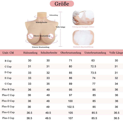 CYOMI Silicone Breast Forms Artificial Boobs Realistic Breast Plates for Crossdresser Transgender Cosplay CG Cup