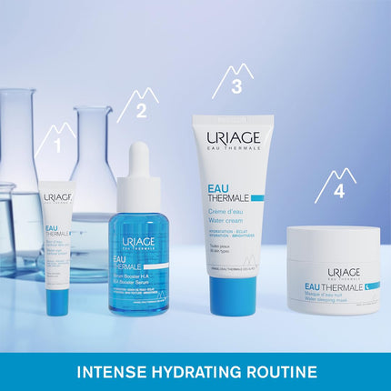 Uriage Hydro-Active HA Booster Serum with 1.5% pure &amp; natural hyaluronic acid - 86% plumped skin. Peachy-soft skin effect, lovely fragrance - Paraben-free - Non-comedogenic - 30 ml