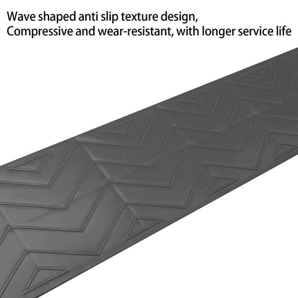 Wheelchair ramp, door threshold ramp steps, portable indoor sweeping robot door, curb ramp, non-slip solid plastic for bicycle scooter luggage, free cutting (gray, 100 * 10 * 3cm)
