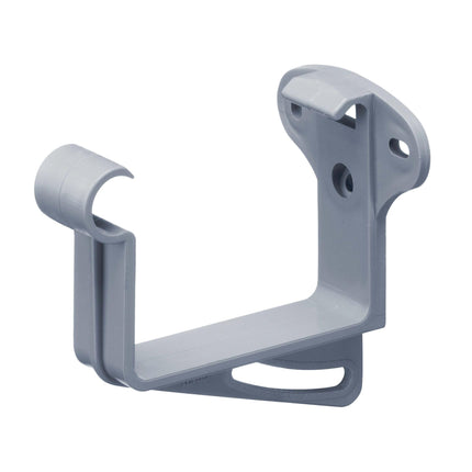 INEFA fascia board holder, gutter holder box-shaped NW68 / 68mm 1 piece, grey gutter holder made of PVC-U plastic for box gutters, Made in Germany