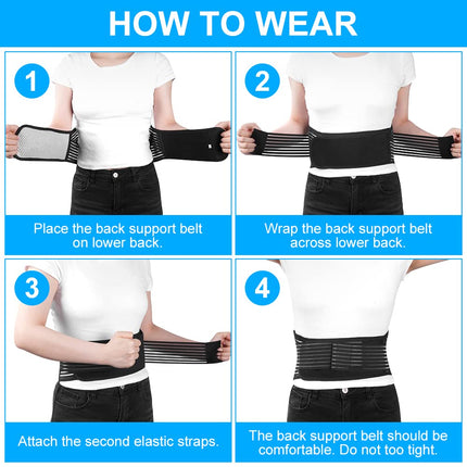 ACWOO Back Brace, Self-Heating Waist Belt, Breathable Back Support Belt, Heat Belt, Back Brace for Men and Women, Anti-Sweat Kidney Belt Back Support, Abdominal Belt (L)