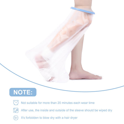 Apasiri plaster shower protector leg adult, plaster protector lower leg waterproof for plaster casts, bandages, leg protection showers keep your leg dry