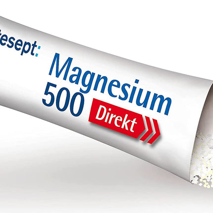 tetesept Magnesium 500 Direct – 1 x 20 Direct Sticks – Dietary supplement with magnesium powder for ingestion without water – Fast for active muscles