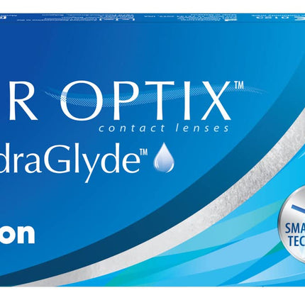 Air Optix plus HydraGlyde monthly soft contact lenses | 6 lenses | BC 8.6 mm | DIA 14.2 mm | -02.25 diopters