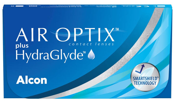 Air Optix plus HydraGlyde monthly soft contact lenses | 6 lenses | BC 8.6 mm | DIA 14.2 mm | -02.25 diopters