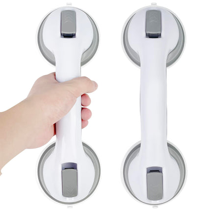 Fousenuk Grab Bars for Seniors, 2 Pack Shower Without Drilling Bathroom, Suction Cup Shower Handle with Bathtub Handle Support Handle, Disabled Toilet Grab Bar, Suction Handle Bathtub for Disabled Elderly People