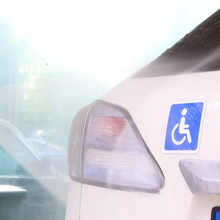1x magnetic sign wheelchair user 15x15cm + 2x sticker disabled sign magnetic foil car wheelchair from STROBO