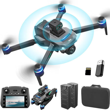 OBEST GPS Drone with 4K Professional Camera, Remote Control with UHD Screen, 2 Batteries, 40 Minutes Flight Time, 5G FPV Transmission, RC Quadcopter for Adults, SD Card