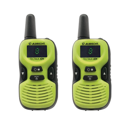 Albrecht Tectalk Joy Walkie Talkie 2-pack - Children's radio with integrated flashlight, 29644, range 500 m, easy operation, USB charging socket