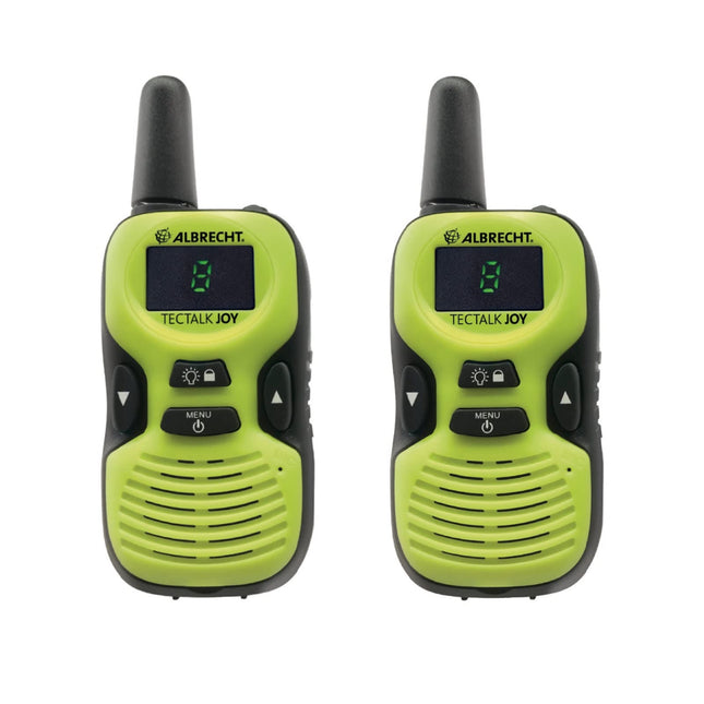 Albrecht Tectalk Joy Walkie Talkie 2-pack - Children's radio with integrated flashlight, 29644, range 500 m, easy operation, USB charging socket
