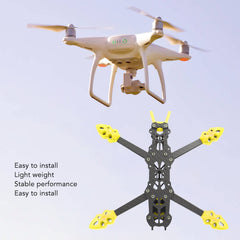 KENANLAN Quadcopter Frame Kit, FPV Racing Drone Frame Professional 225mm Wheelbase Carbon Fiber Quadcopter Frame RC Drone Accessories (Yellow)