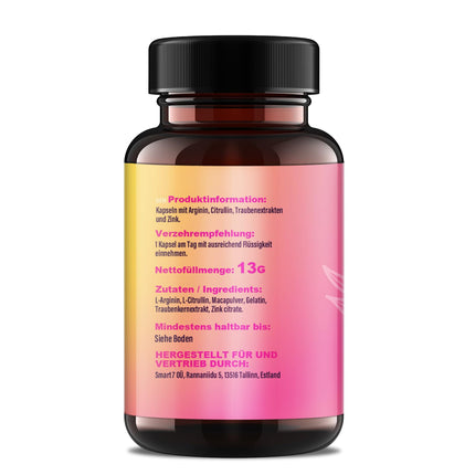 Pure Passion® Libo Booster Woman - Instant effect - Capsules for women - High dose with maca, zinc, and L-arginine - No artificial additives - For a balanced and conscious lifestyle
