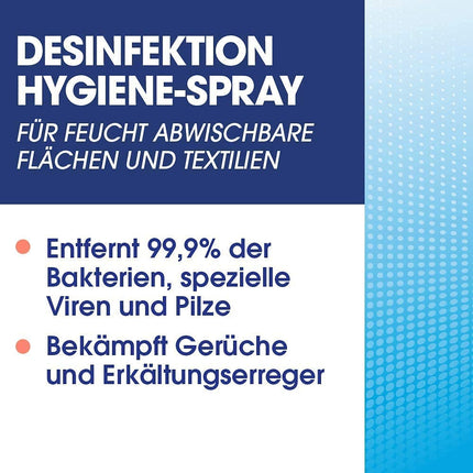 Sagrotan hygiene cleaning set for disinfecting textiles and surfaces (3 x 400ml hygiene spray aerosol &amp; 3 x 100ml hygiene pump spray)