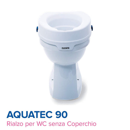 Toilet seat riser for adults 10 cm without lid