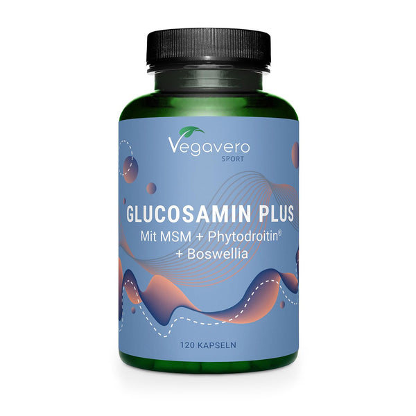 Glucosamine Chondroitin High Dose &amp; Vegan | 1000 mg Glucosamine | With MSM | Laboratory-Tested &amp; Vegan | No Additives | German Production by Vegavero®