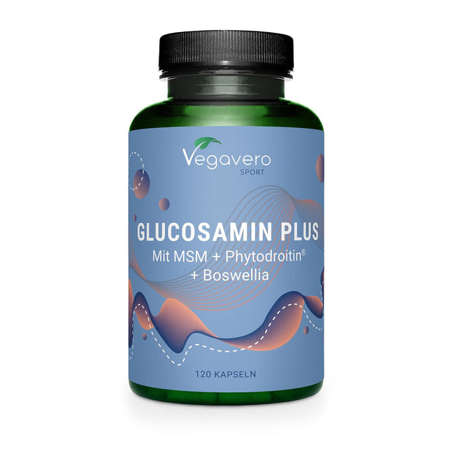 Glucosamine Chondroitin High Dose &amp; Vegan | 1000 mg Glucosamine | With MSM | Laboratory-Tested &amp; Vegan | No Additives | German Production by Vegavero®