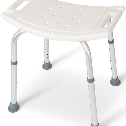 Dunimed Shower Stool - Height-Adjustable Shower Chair 39-52cm - Anti-Slip Shower Seat - Shower Aid - Bath Seat (Without Backrest)