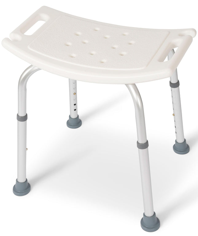 Dunimed Shower Stool - Height-Adjustable Shower Chair 39-52cm - Anti-Slip Shower Seat - Shower Aid - Bath Seat (Without Backrest)