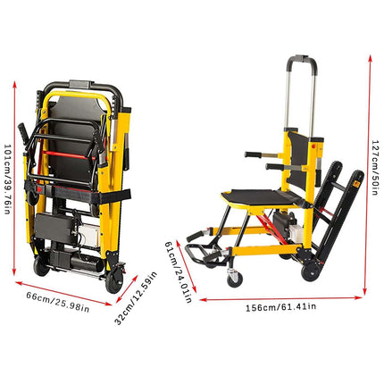XZLZMYP Folding Wheelchair Stairlift For Disabled Elderly People Portable Electric Stair Chair Wheelchair Evacuation Stairlift Chair Stair Climber,A