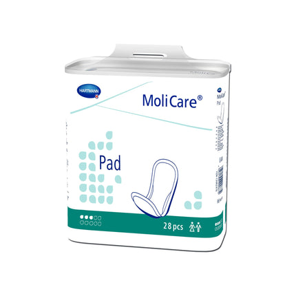 MoliCare Pad 3 Drops: Anatomical pads for mild to moderate bladder weakness, 6x28 pieces