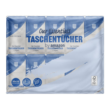 by Amazon Tissues 4-ply, 300 count (30 packs of 10)