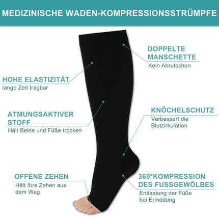 Evolyline Medical Compression Stockings for Women &amp; Men 20-30 mmHg Class 2, Compression Socks Thrombosis Stockings for Women Flight, Support Stockings for Women Support Tights for Varicose Veins Ankle