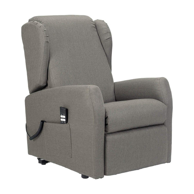 Sime CY-2 ADJUSTABLE electric recliner chair for seniors Zero Gravity, 2 motors, independently adjustable backrest and footrest, 2 wheels, anti-decupid memory, dirt-resistant recliner chair, dove grey