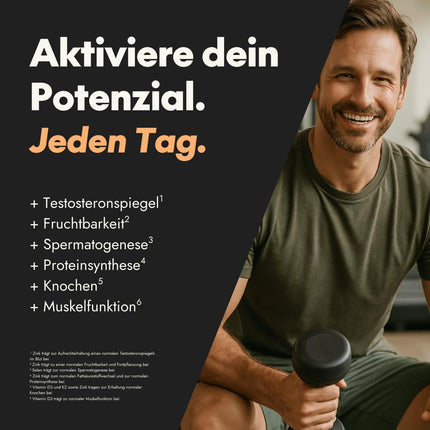serotalin ACTIVE MEN Maca Capsules for Men | Fenugreek with Shilajit, L-Citrulline, Black Maca &amp; Tribulus | Vegan &amp; Made in Germany | 60 Capsules
