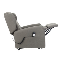 Sime CY-2 ADJUSTABLE electric recliner chair for seniors Zero Gravity, 2 motors, independently adjustable backrest and footrest, 2 wheels, anti-decupid memory, dirt-resistant recliner chair, dove grey